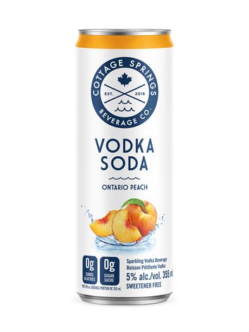 cottage springs vodka soda, low calorie alcoholic drink
